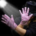 Light Pink Sequin Gloves